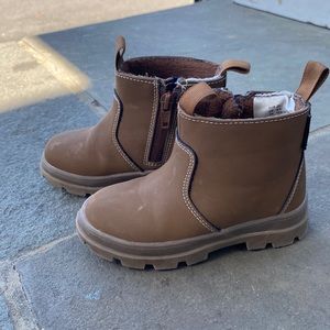 H&M Waterproof Fleece Lined Brown Boots, Toddler Girl 8.5